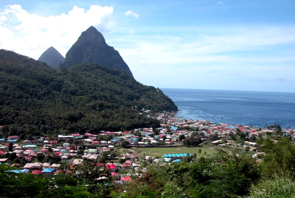Insel St. Lucia, Stadt Saufrière