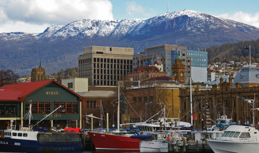 Tasmanische Hauptstadt: Hobart, Australien